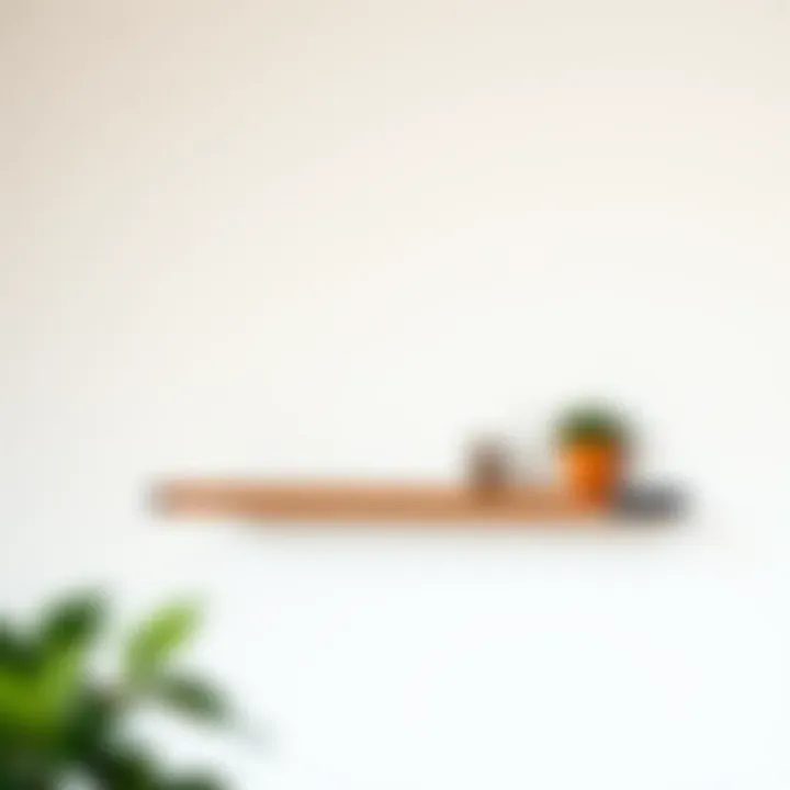 Step-by-step installation of a floating shelf accentuating wall space