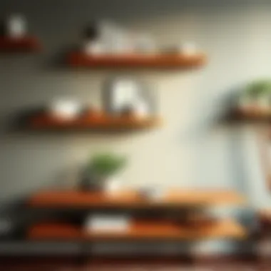 Trendy materials used in contemporary floating shelf designs