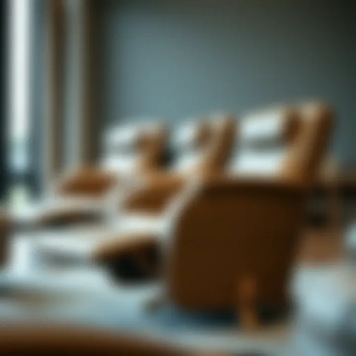 Ergonomic Design in Reclining Chairs Close-up of ergonomic features in reclining chairs