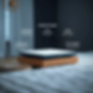 Types of Foam in Mattress Toppers A diagram illustrating different types of foam used in mattress toppers