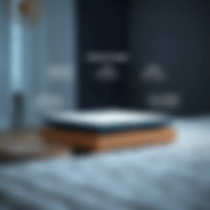 Types of Foam in Mattress Toppers A diagram illustrating different types of foam used in mattress toppers