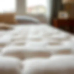 A close-up view of a luxurious foam mattress topper showcasing its texture