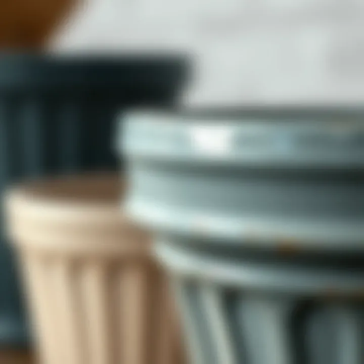 Close-up view of the material composition of Iris tubs