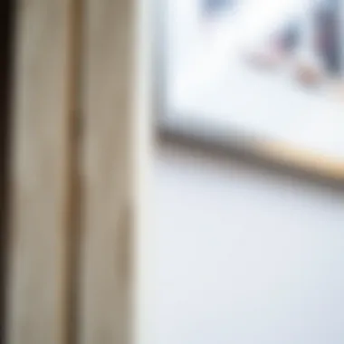 Texture and Finish of a White Washed Frame Close-up of the texture and finish of a white washed frame