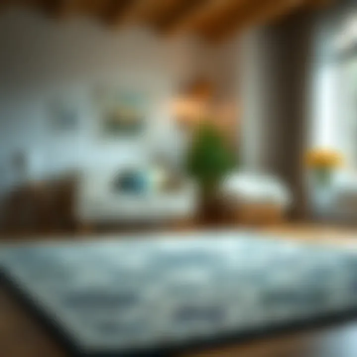 Maintained Rug in Cozy Setting A well-maintained rug in a cozy room, demonstrating effective care and longevity.