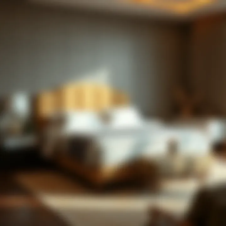 Luxurious king size bed in a cozy bedroom setting