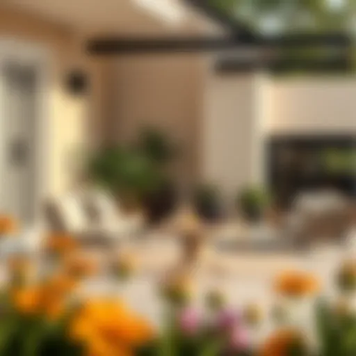 Minimalist Small Patio Set Elegant small patio set showcasing minimalist design