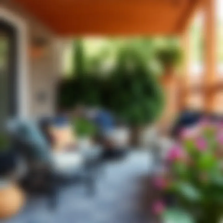 Vibrant Outdoor Space Vibrant outdoor space styled with budget-friendly patio furniture