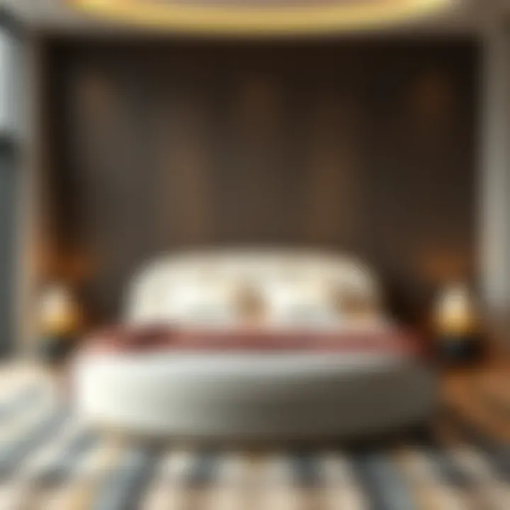 Modern Elegance: Round Bed in Bedroom Elegant round bed design in a modern bedroom setting