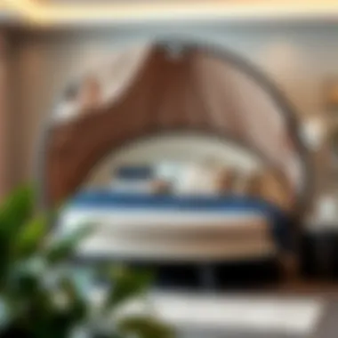 Stylish Customizations: Accessorized Round Bed Stylish round bed showcasing customizations and accessories