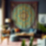 A vibrant tapestry showcasing intricate patterns and textures