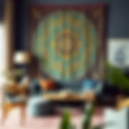 A vibrant tapestry showcasing intricate patterns and textures