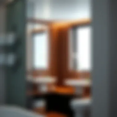 Innovative Integration of Side Shelves in Compact Spaces Innovative design of mirror side shelves integrated into a compact bathroom