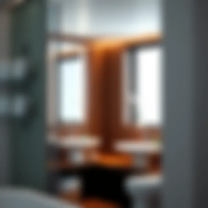 Innovative Integration of Side Shelves in Compact Spaces Innovative design of mirror side shelves integrated into a compact bathroom