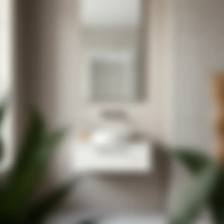 Compact wall-mounted vanity sink in modern setting