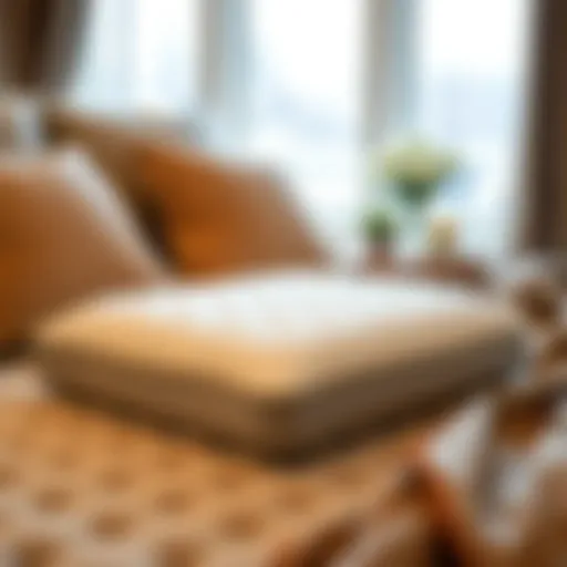 Luxurious foam cushion showcasing comfort and support