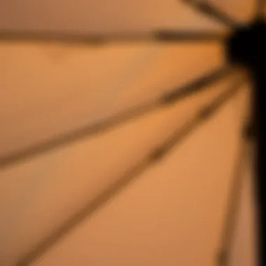 Texture of Porch Umbrella Fabric Close up of umbrella fabric showcasing texture