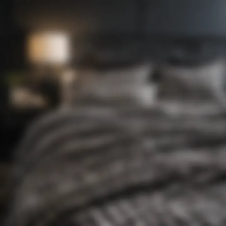 Color coordination chart for black gingham bedding
