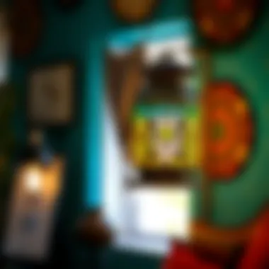 Colorful Moroccan Lantern: A Cozy Glow Brightly colored Moroccan lantern illuminating a cozy corner