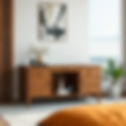 Elegant wooden bureau showcasing minimalist design