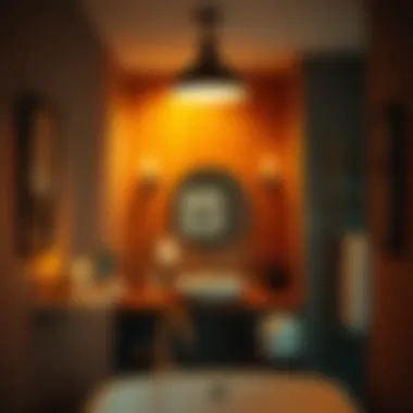 Warm ambiance created by strategic lighting placement