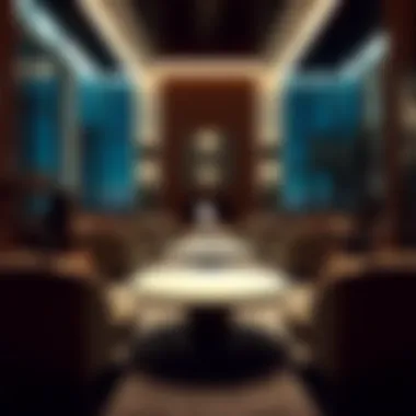 Contemporary interior featuring chairs with rings, illustrating modern applications in stylish spaces.