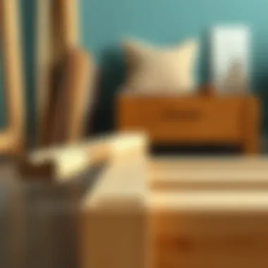 Construction Materials for Platform Bed Close-up of the construction materials used in a platform bed