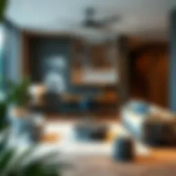 Modern living room featuring Collins Furniture