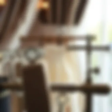 Materials Used in Curtain Holders A display of various curtain holder materials including metal and fabric