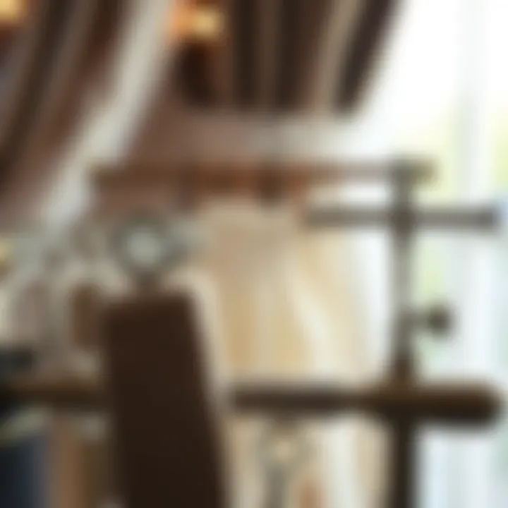 Materials Used in Curtain Holders A display of various curtain holder materials including metal and fabric