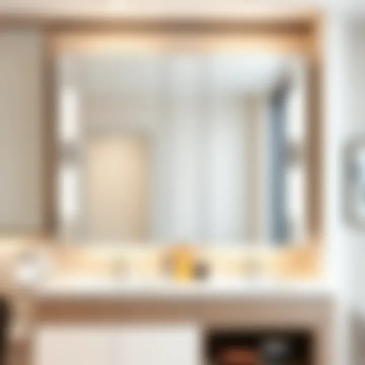 Luxurious custom medicine cabinet mirror in a contemporary bathroom