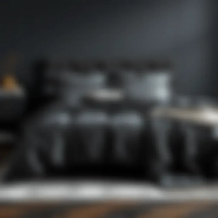 Elegant Dark Gray King Bedding Set Elegant dark gray king bedding set showcasing texture and design