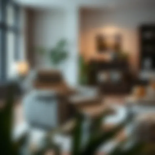 Elegant grey accent recliner chair in a modern living room