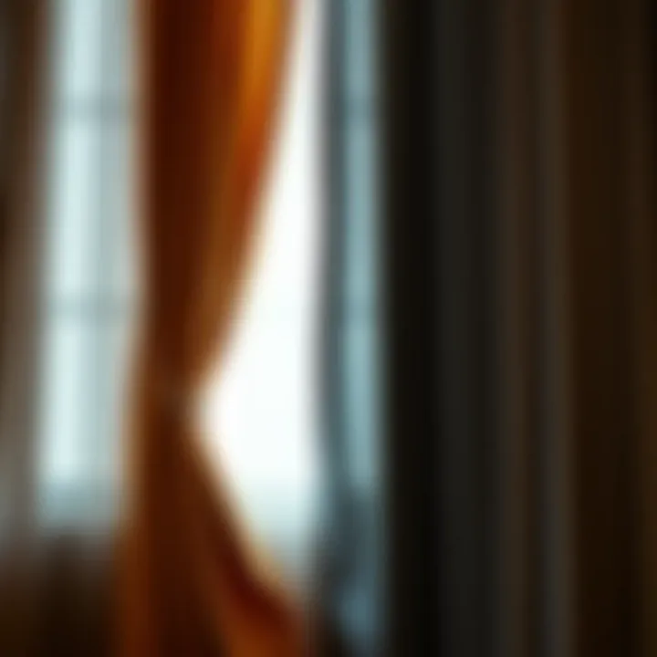 Diverse Fabric Choices for Elegant Window Treatments Close-up of luxurious fabric options for 70 inch long window curtains