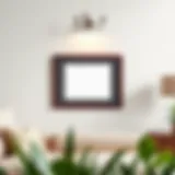 Elegant display of a 10 by 16 frame on a modern wall