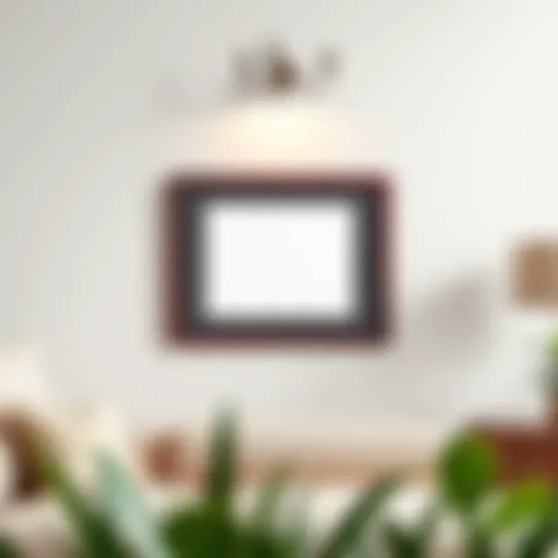 Elegant display of a 10 by 16 frame on a modern wall