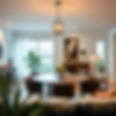 Modern dining area featuring affordable furniture pieces