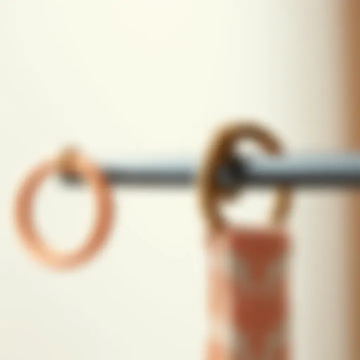 Stylish drapery rings with eyelets in different colors