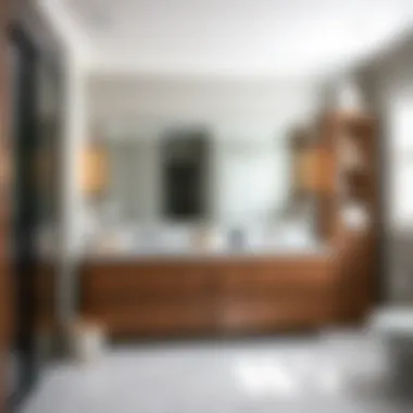 A beautifully organized bathroom featuring a 79-inch vanity.