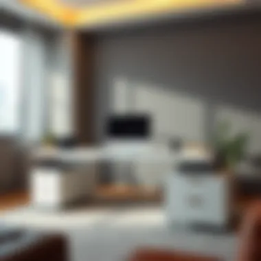 Elegant 72-inch computer desk showcasing modern design and functionality