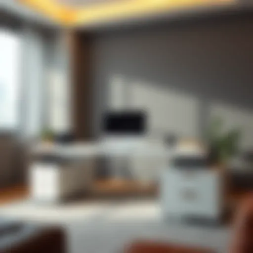 Elegant 72-inch computer desk showcasing modern design and functionality