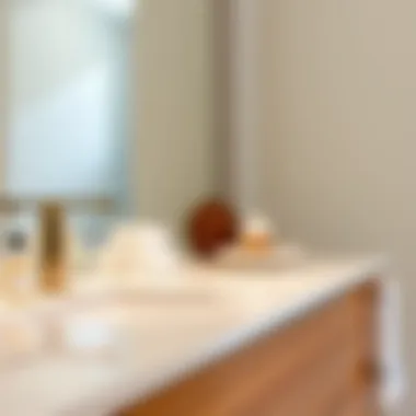 Close-up of high-quality materials used in a bathroom vanity.