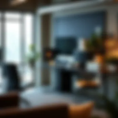 Customization Options Showcase Designer showcasing customization options for standing desks