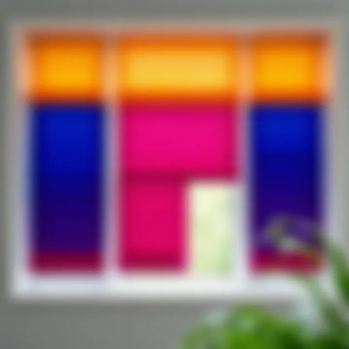 Colorful Suction Cup Window Shades Elegant window shades with vibrant colors