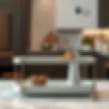 A sophisticated marble kitchen caddy showcasing its elegant design.