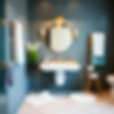 Stylish design of face towels complementing bathroom decor