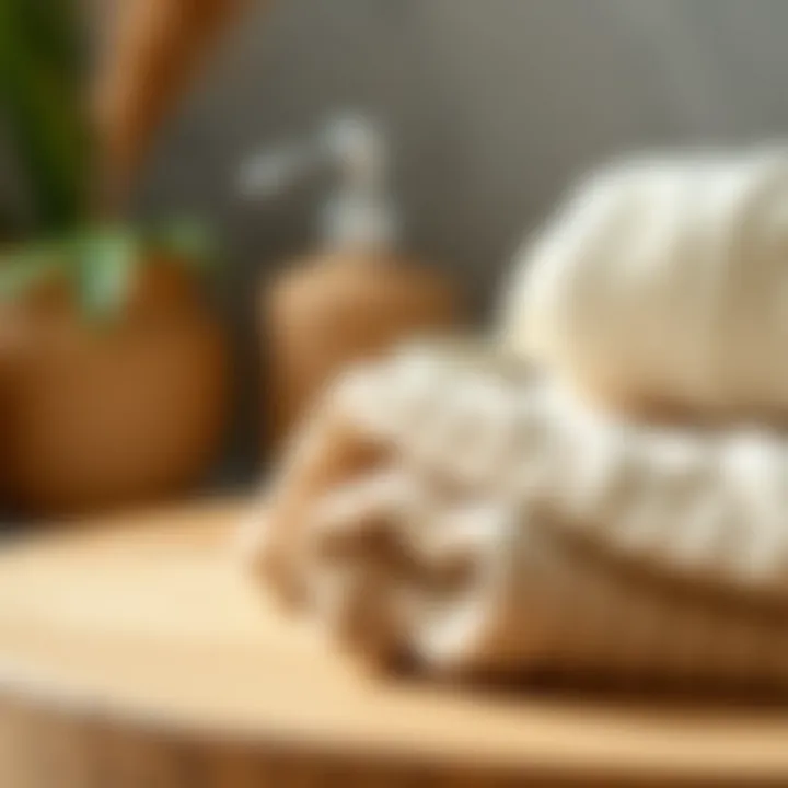Close-up of sustainable materials used in face towel production