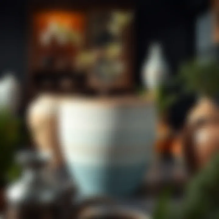 Exquisite design of an extra large ceramic plant pot