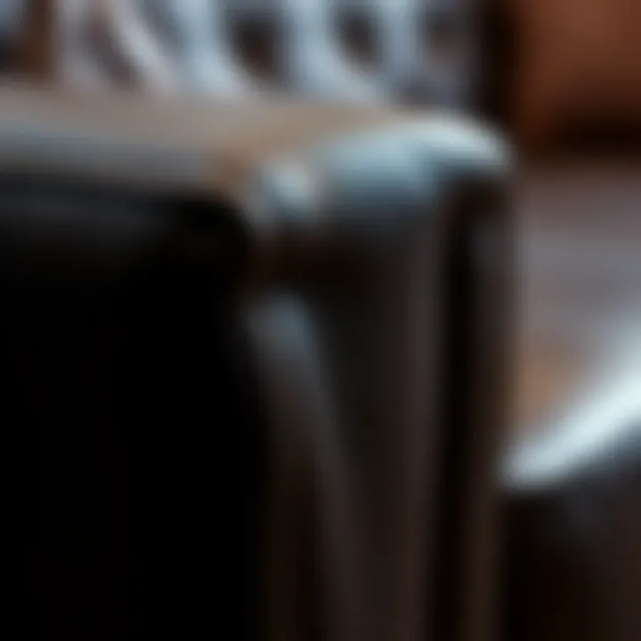 Quality Craftsmanship: Faux Leather Texture Close-up view of faux leather texture and stitching details