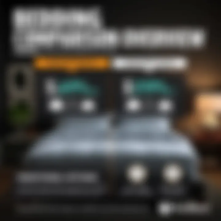 Bedding Comparison Overview Infographic comparing queen deep pocket bed in a bag with traditional bedding options